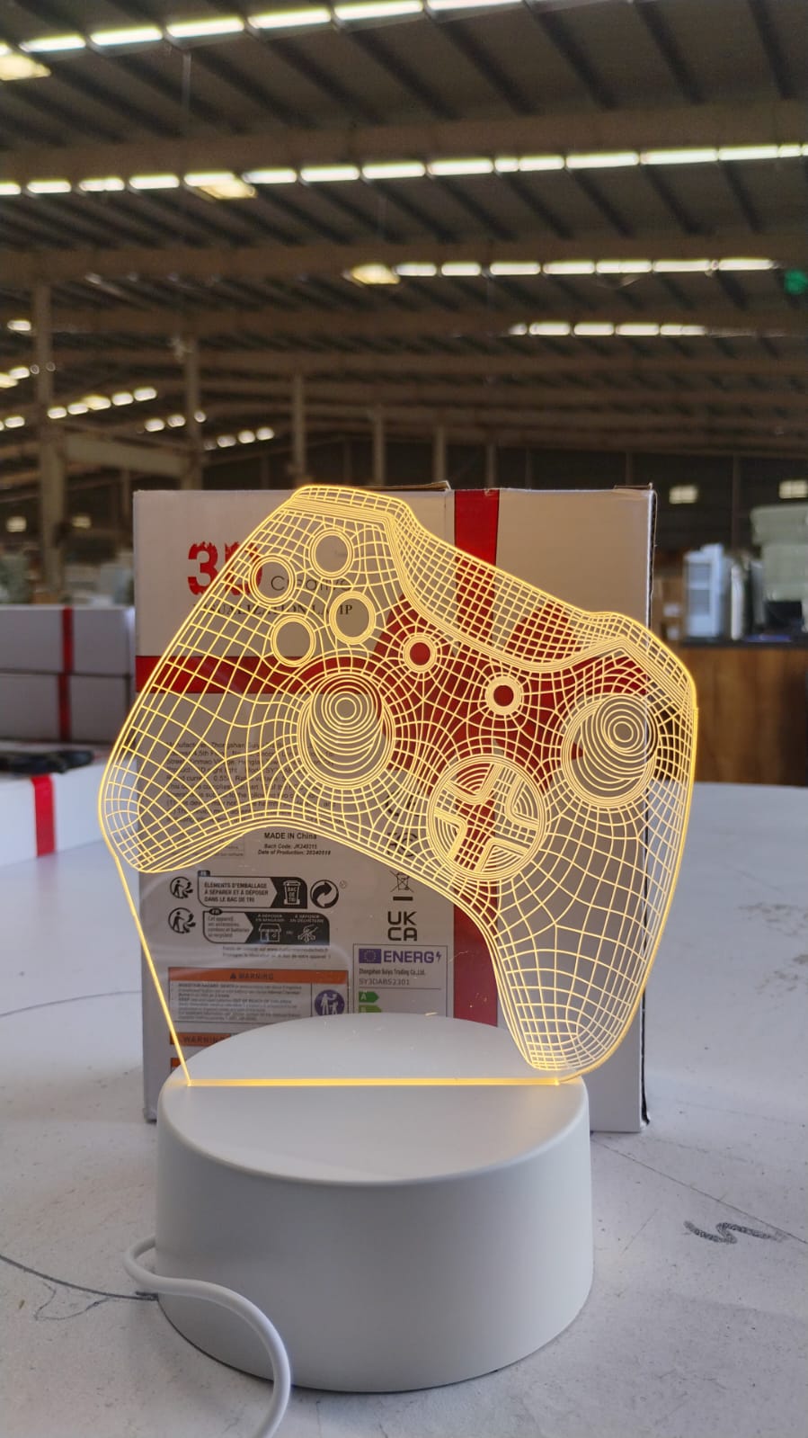 3D Illusion LED Night Lamp with Gaming Controller Design 3D Illusion LED Night Lamp with Gaming Controller Design